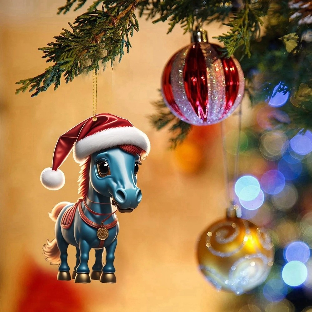 Car Accessories Xmas - 2d plana natal pendurado pingente diy