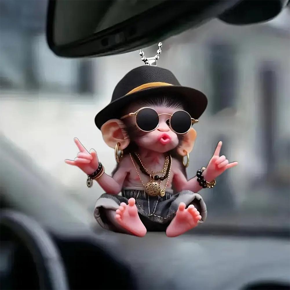 Macaco chaveiro criativo dos d - Car Accessories Xmas avaliação e preço
