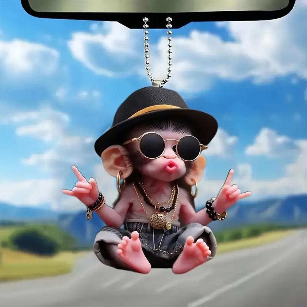 Macaco chaveiro criativo dos d - Car Accessories Xmas avaliação e preço
